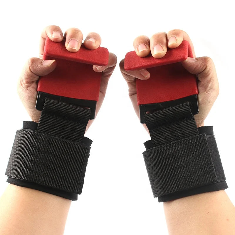 CHENGMO SPORTS Factory Price (Pair) Weight Lifting Hook Hand Grip Support Wrist Straps Fitness Safety Hook for Deadlifts