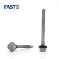 2026 Hot Products Cupped Flange Head Self Drilling Screws DACROMET Self Drilling Screw Bi-Metal 6.3*25 with Flange