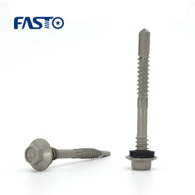 2026 Hot Products Cupped Flange Head Self Drilling Screws DACROMET Self Drilling Screw Bi-Metal 6.3*25 with Flange