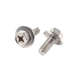 Carbon Steel With Zinc Plated Stainless Steel External Tooth Washer Pan Head Sems Screw