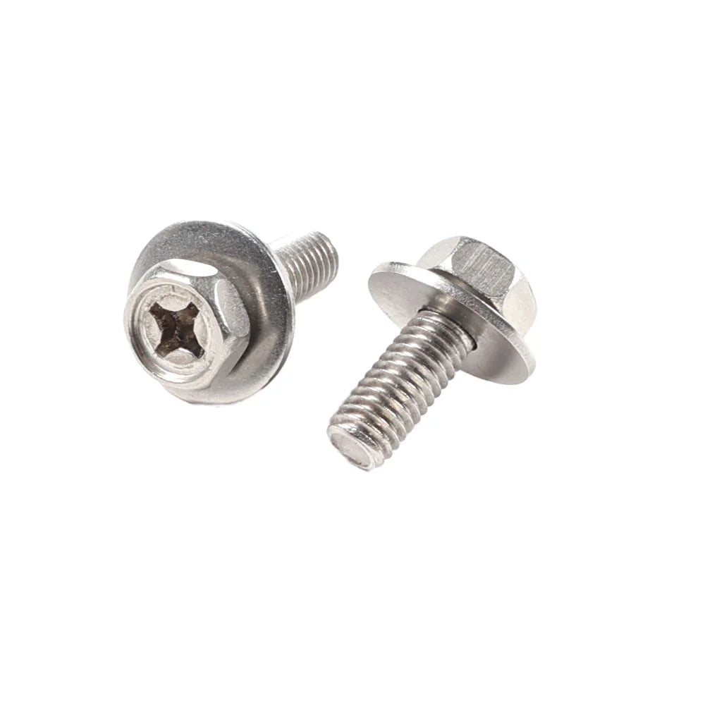Carbon Steel With Zinc Plated Stainless Steel External Tooth Washer Pan Head Sems Screw