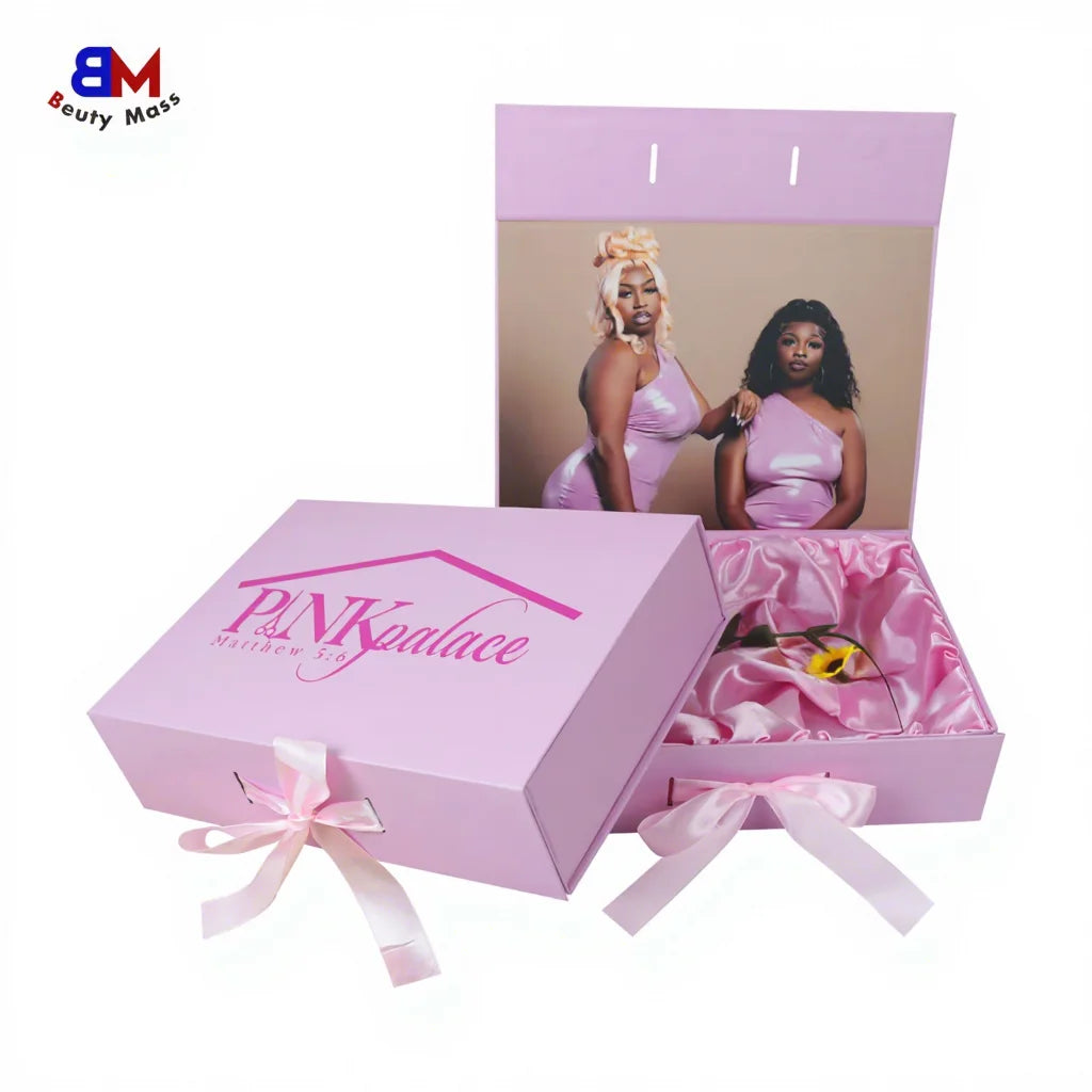 Custom Logo Magnetic Box Wholesale Luxury Magnetic Folding Gift Box Packaging With Ribbon