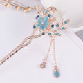 Vintage Chinese Traditional Flower Hairpin Classic Hair Stick Elegant Women Elegant Hanfu Hair Accessories