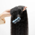 Kinky Straight Tape Human Hair Extensions for Black Women 100% Virgin Remy Hair Invisible Brazilian Natural Black Hair Weaving