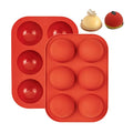 OEM ODM Hot Selling 195*135*50mm Food Grade Six Hole Semicircle Cake Fudge Mold Baking Silicon Chocolate Mold