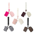 Custom Logo Dual Pouch Luxury Fashion Double Wrist Wallet Coin Bag with Wristlet Key Chain Bracelet Card Holder Wallet