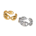 BM Wholesale Non Tarnish Stainless Steel Link Rings for Women