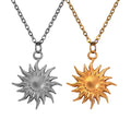 Hot Selling Women Necklace Jewelry Sun and Moon Pendant Choker Chain Stainless Steel Sun Shape Pendant Necklace 18k Gold