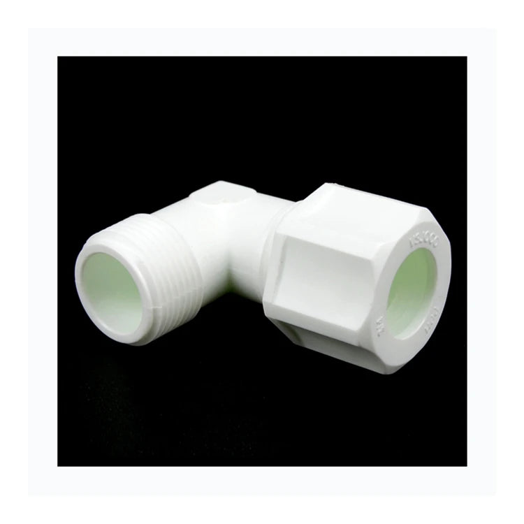 Customized High Pressure PP Male Elbows 90 Degree Deg Elbow Plastic Joint Smooth Surface Compression Fittings Pipe Joint Elbow