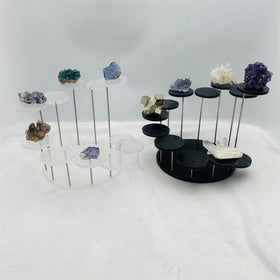 Wholesale Crystal Mineral Acrylic Stand Base Round Acrylic Crystal Holder for Decoration