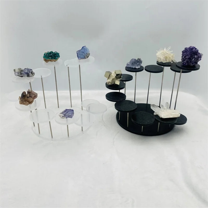 Wholesale Crystal Mineral Acrylic Stand Base Round Acrylic Crystal Holder for Decoration