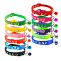 Hot Selling Kitten Paw Print Soft Reflective Cat Collar with Bell for Cats