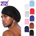 ZTZI Medium Satin Bonnet Sleeping Night Cap Braids Soft Dreadlock Covers Night Sleep Caps Men Long Curly Hair Locs Twists