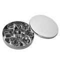 24Pcs Stainless Steel Mini Cookie Cutter Set Biscuit Cookie Mold Christmas Pastry Cutters Slicers Decoration Baking Tools