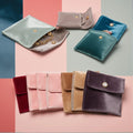 Velvet Jewelry Pouch With Snap Button Watch Gift Needle Felt Jewelry Bag for Necklaces