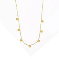Simple Design Ladies 18k Gold Plated Chain Necklace Small Disc Pendants Stainless Steel Necklace for Wome