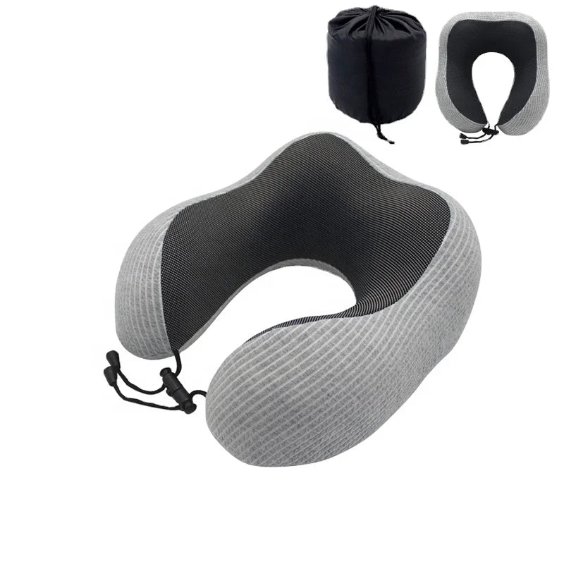 Wholesale Customizable U-Shaped Memory Foam Travel Pillow with Eye Mask Foldable Airplane Support for Traveling for Living Room