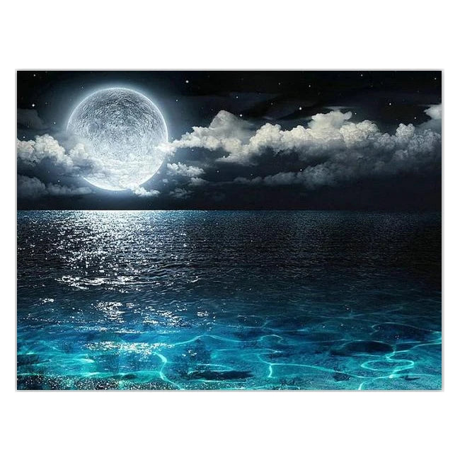 CHENISTORY DZDP146 Full Drill Diamond Painting Kit Abstract Landscape Canvas Art Home Decor Crystal Oil Painting