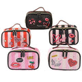New Stripe Love Wash and Garnish Storage Bag Convenient for Traveling Portable Large Capacity Pu Makeup Bag
