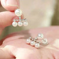 Exquisite Princess Edition Small Balance Ear Stud Earrings 5-7mm Natural High Quality Freshwater Pearl Trendy Jewelry