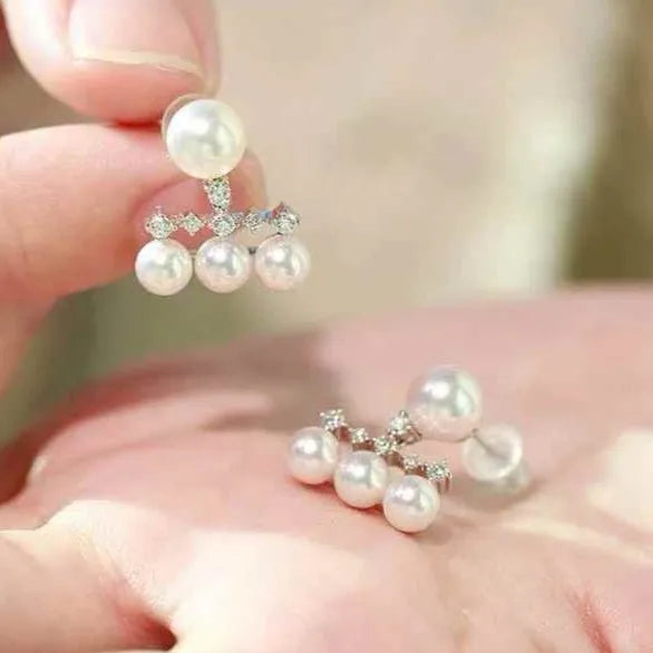 Exquisite Princess Edition Small Balance Ear Stud Earrings 5-7mm Natural High Quality Freshwater Pearl Trendy Jewelry
