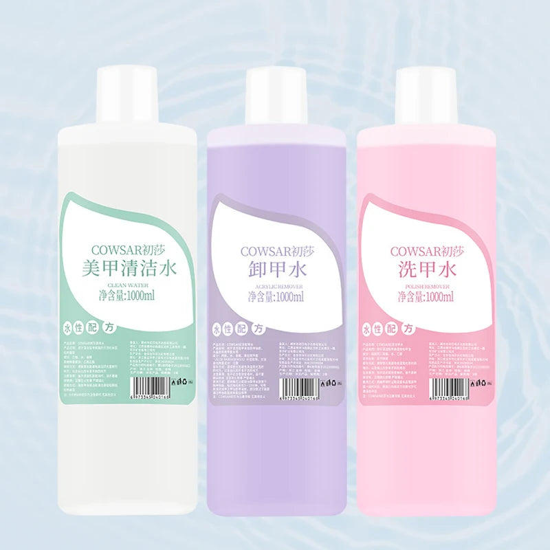 500/160/1000ml Nail Brush Pen Cleanser Gel Nail Polish Remover Liquid Surface Sticky Layer Residue Extension Glue Clean Water