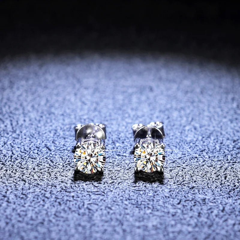 0.5ct Moissanite Gemstone S925 Sterling Silver Moissanites Diamond Earring for Gift