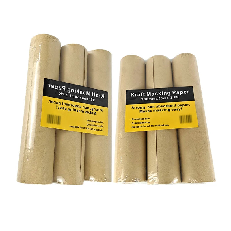 Masking Paper Recyclable Brown 45Gram White Kraft Paper Rolls for Automotive Painting Car Construction Surface Protection