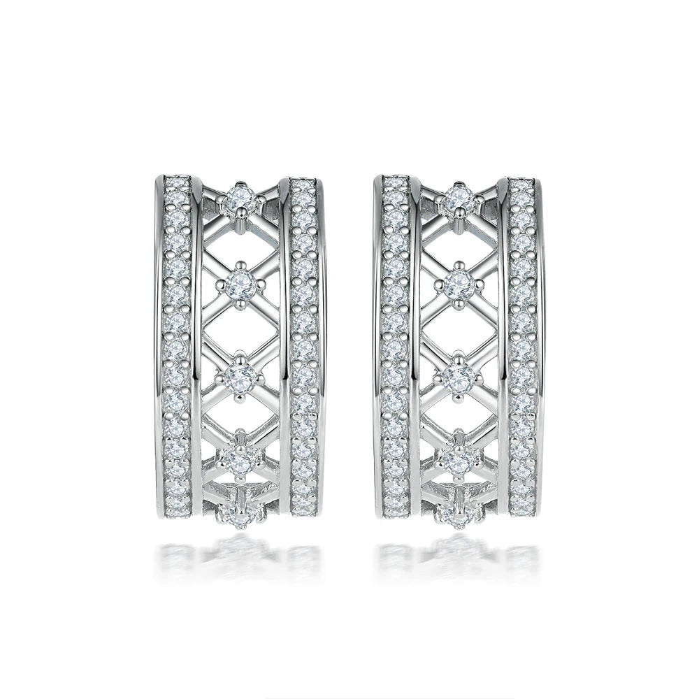 S925 Sterling Silver Stud Earrings Women's CZ Stud Earrings