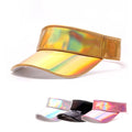 PU Solid Color Light Shade Outdoor Gradient Sports Waterproof Sun Visor Hat Laser Visors Sports Sun Visor Hat Women
