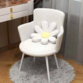 Modern Simple Cream Wind Velvet Dining Chair Small Flower Design Home Office Kitchen Furniture for Hotel Use Metal MDF Material