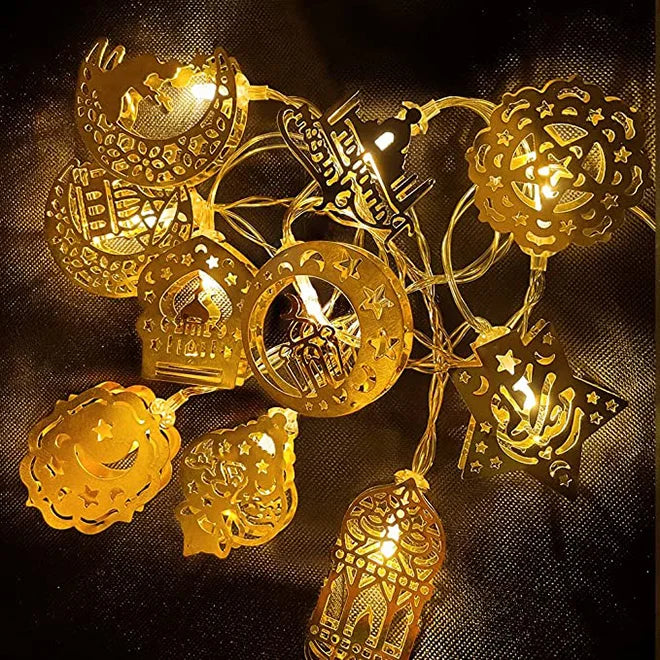 Dropship 1.65m 10LEDs Eid Al Adha Decorations String Lights Ramadan Decorations for Home 2023 Eid Mubarak Decor