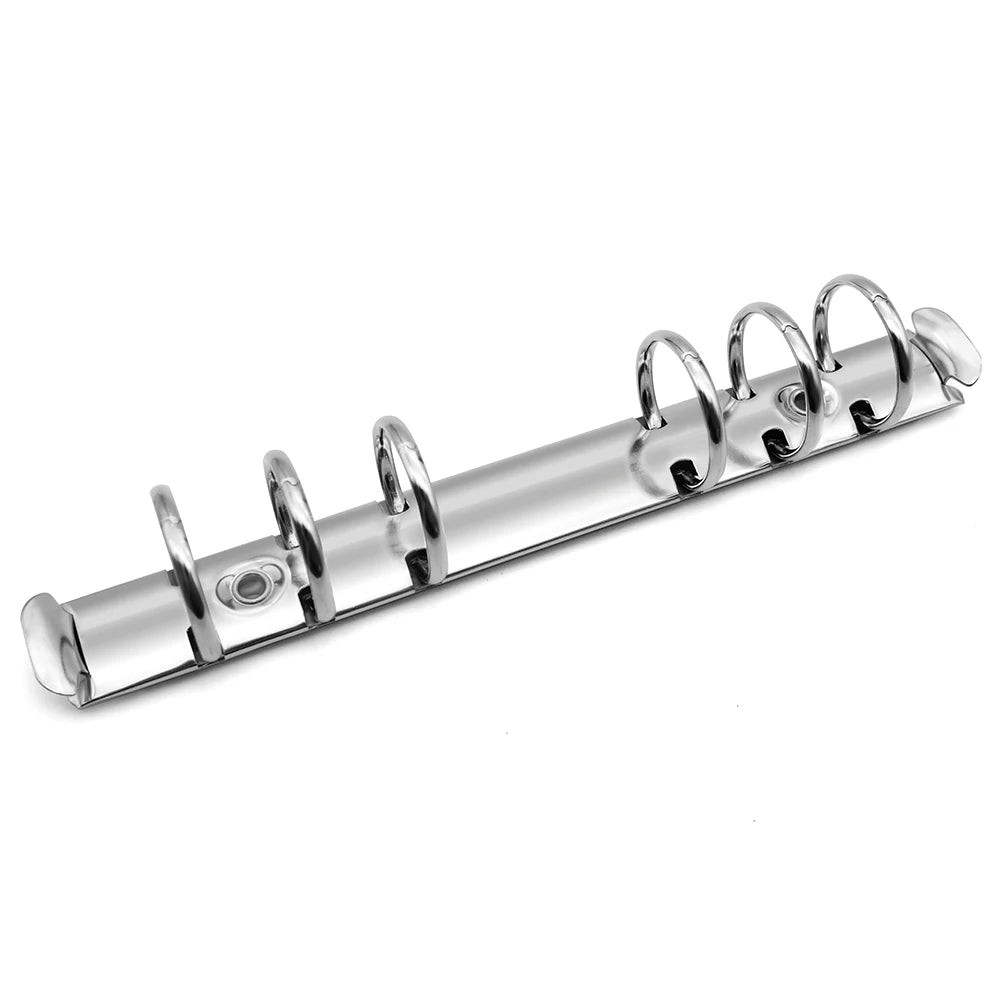 Metal 6 Ring Round Binder Clip Mechanism Scrapbooking Ring Metallic Mechanism Clip Design for Creative Paper Craft File Binding