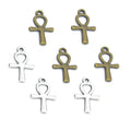 100pcs/bag Antique Silver Color Cross Charms Pendants Jewelry Making DIY Handmade Craft 21*13mm T45