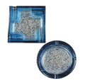 DIY Crystal Drop Mould Mirror Large Ashtray Square Round Diamond Bottom Ash Storage Silicone Mould