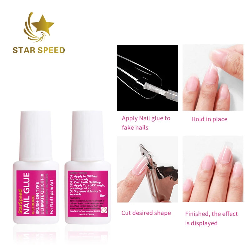 New 7g Strong Hold Non-Toxic Press-On Nail Glue Star Speed Long-Lasting Wholesale for Nails