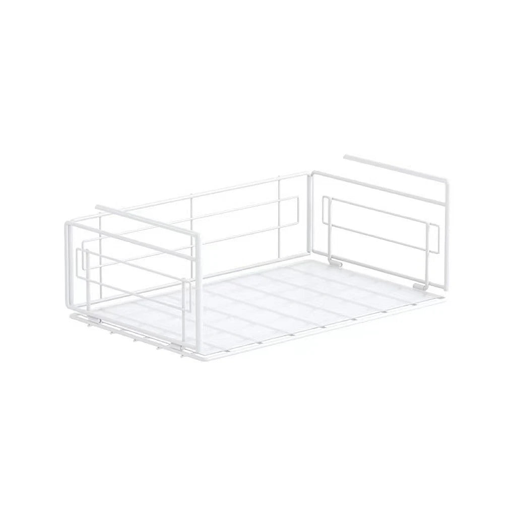 Kitchen Under Cabinet Add-on Storage Racks Pantry Desk Bookshelf Foldable Hanging  Wire Basket