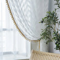 DaiRui Hot Selling  Sheer White Curtains 84 Inches Long for Living Room