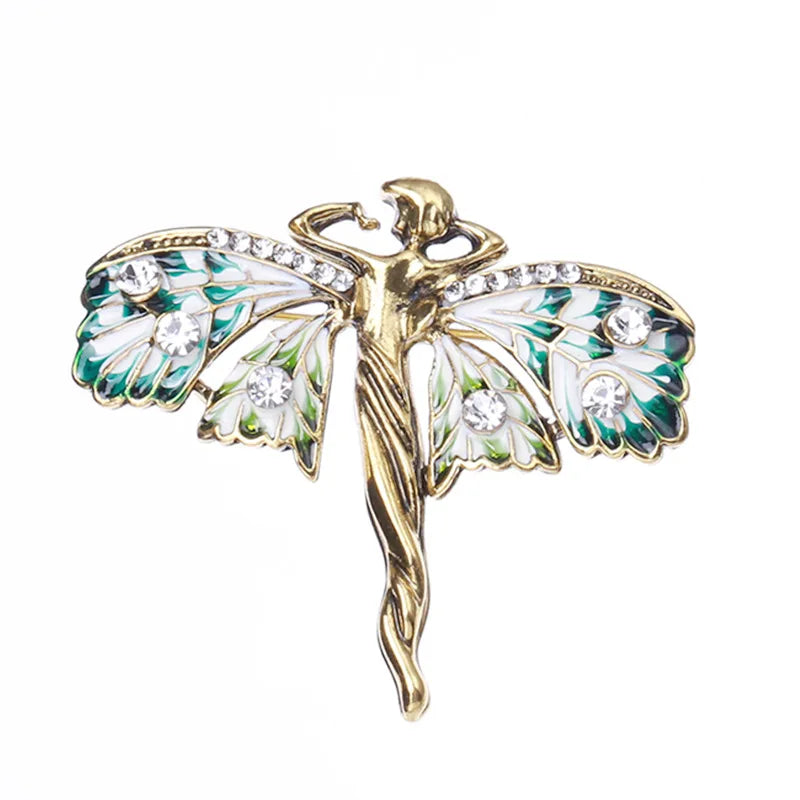 Female Retro Artistic Simple Temperament Brooch Pin Double Butterfly Brooches for Wedding & Party Decor Great Gift Idea