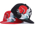 OEM Premium Animal Embroidery Chinese Style Fashion Unisex Hip Hop Flat Bill Snapback Cap Flat Brim 3d Embroidery