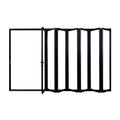 Customized Minimalist Aluminum Glass Bifold Patio Sliding Bi Folding Door Waterproof Exterior Fiberglass Screen Netting Foldable