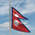 Bolisi Eco-Friendly Custom Logo Digital Printing Nepal Country Flag Round Waterproof Pennant 3x2 ft Polyester