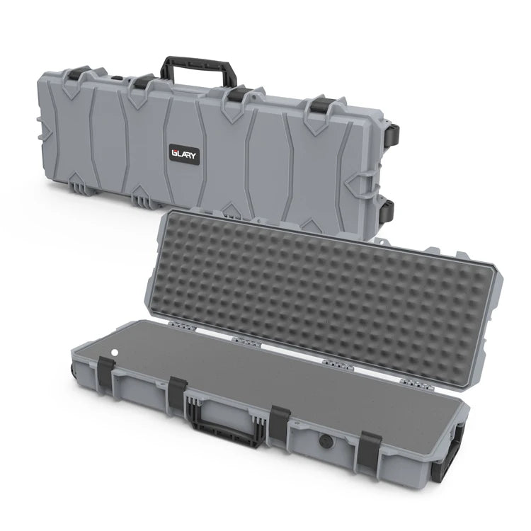 GLARY IP67 Waterproof Gun Case Box Hard Plastic Tactical Gun Case for Carrying Grey Wholesale Gun Safe Case Box Manufacturer