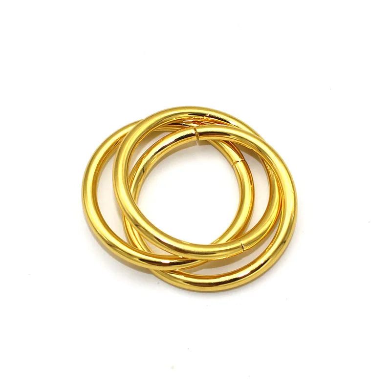 Luxury Gold Circle Napkin Ring Simple Wedding Accessories Metal Napkin Holder Table Decoration Stocked Party Christmas Holidays