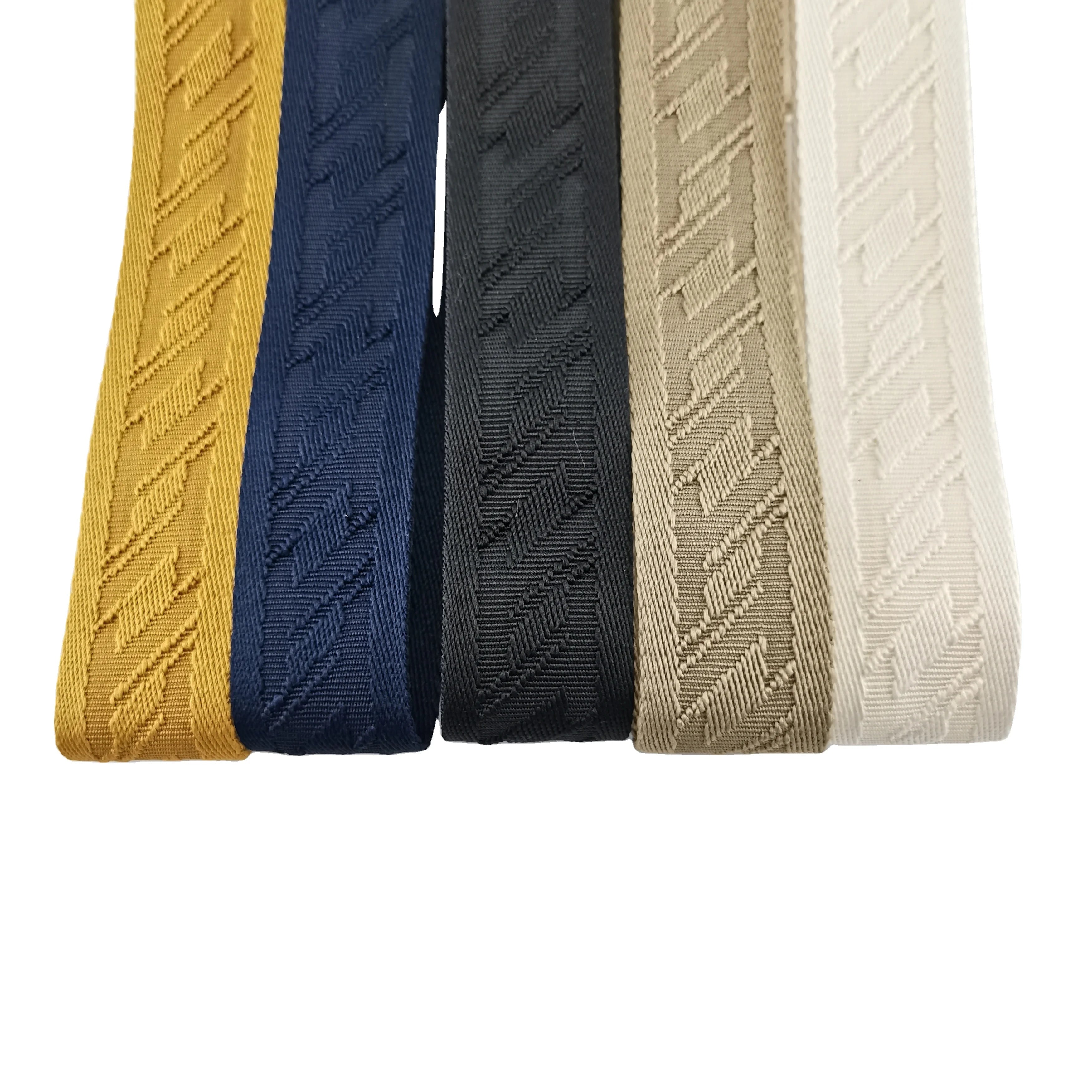 35mm Wholesale Polyester Webbing Woven Embroidered Webbing Jacquard Ribbon for Bag Shoulder Strap