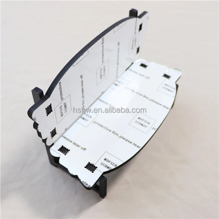 MDFSUB Small Size Mdf Wooden Memorial Photo Bench Sublimation Blank Photo Bench Blank White Mdf Sublimation Memorial Bench