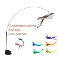 Customizable Cat Interactive Toys Bird Feather With Bell Fun Exercise Pet Training Pet Toy Indoor Cat Teasing Stick for Kitten