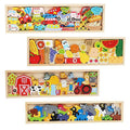 Children's Traffic Food Farm  Animal 3D Puzzle Board Early Education Hand Eye Coordination Set Wooden Jigsaw Puzzle Toy