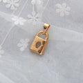 Wholesale Hot Sale 18K Gold Plated Key Lock Charms Pendants Stainless Steel Lock Fashion Jewelry Making Love Heart Lock Pendant