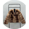 Warm Women Brown Color Real Fox Fur Jacket Fashion Fur Coat